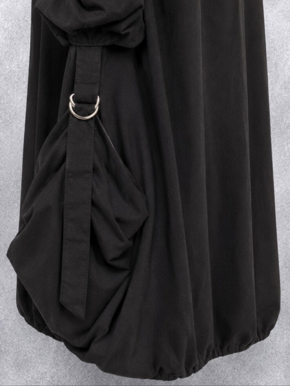 Alison Sheri Black Gothic Utility Skirt D-Ring Pocket Stretch Women Size X-Large - Picture 4 of 16